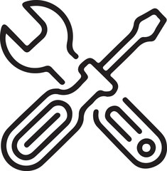 Repair icon Flat fill set collection