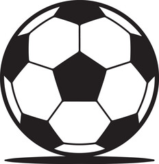 Soccer ball or football sport silhouette vector illustration.