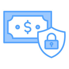Protection Money Blue Icon