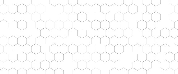Vector abstract design element with hexagon geometric on a white background