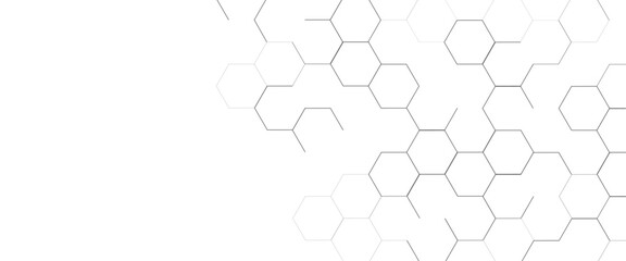 Vector abstract design element with hexagon geometric on a white background