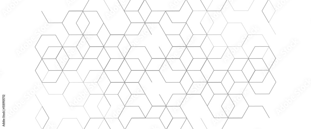 Poster vector abstract design element with geometric hexagons science background