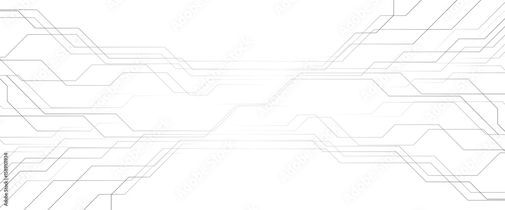 Wall mural vector digital lines graphic abstract technology background circuit board