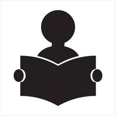 read icon in flat style, vector illustration of a crown
