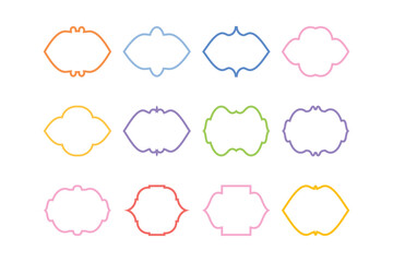 Badges Emblem frame Linear Design outline- SET 12