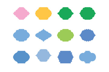 Badges Emblem Design Glyph with outline- SET 12