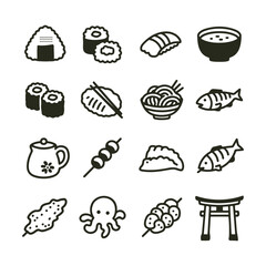Japanese Food and Culture Icons 