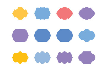 Badges Emblem Design Glyph with outline- SET 12