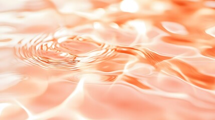 Abstract Peach Liquid Ripple Texture Background