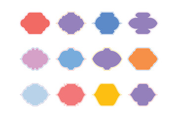 Badges Emblem Design Glyph with outline- SET 12