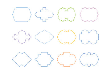 Badges Emblem Design outline- SET 12