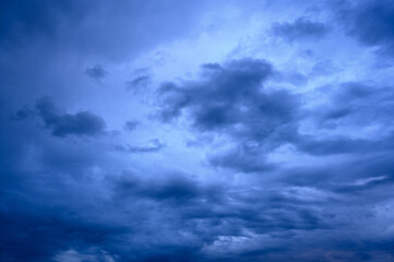 dark clouds in the evening