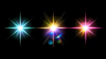 Vibrant Starburst Light Effects Pack for Design