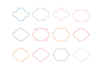 Badges Emblem Design outline- SET 12