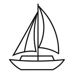 yacht isolated on white