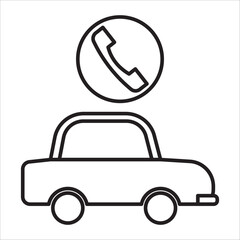 Garage icon outline vector