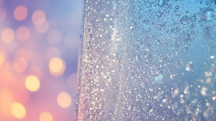 Stunning Ice Crystals Macro Photography with Bokeh Background