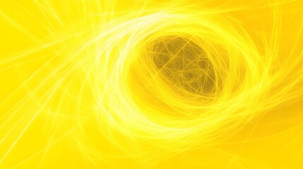 Abstract Yellow Swirling Energy Vortex Background