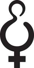 Women's health icon. Female, gender symbol. Vector icon 