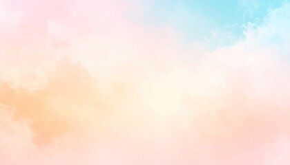 Soft Pastel Colors Cloud Background with Blue Pink and Orange Hues