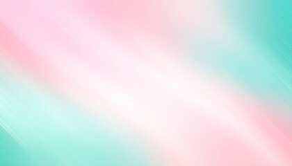 Fototapeta premium Abstract Blurred Background with Soft Pink and Mint Colors Forming Diagonal Lines