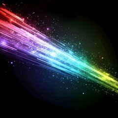 Abstract Rainbow Light Streaks Background Design