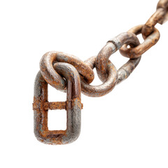 Obraz premium Rusty chain link close-up
