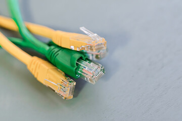 rj cable (Registered Jack) 45, to connect different devices to each other using a special cable - twisted pair