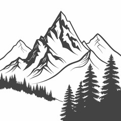 mountain landscape with trees