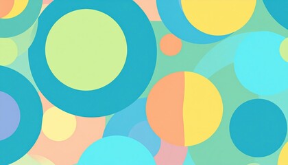 Abstract Composition of Overlapping Colorful Circles in Soft Blend with Smooth Flow