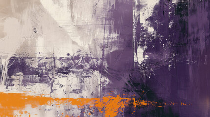 Purple and Orange Grunge Textured Background, Generative AI Illustration