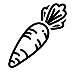 Carrot, Vegetable Vector, Healthy Food Icon, Flat Illustration Design