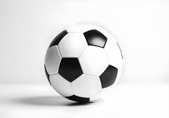 realistic soccer ball isolated for sports advertising and promotional use

