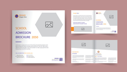 School admission square banner. back-to-school brochure template educational banner Instagram posts and social media post template and web banner.
