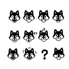 Obraz premium set of wolf