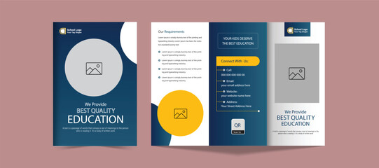 Kids School Admission brochure, Social Media Post template, school admission banners, Back to School admission, flyer and social media post template