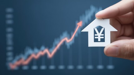 Real Estate Wealth Growth Curve Financial Data Visualization Background for Asset Appreciation Analysis, Investment Reports and Business Presentations