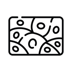 Well crafted linear icon of skin tissues layers