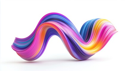 Fototapeta premium Abstract Watercolor Paint Background With Wavy Brush Strokes Or Curved Ribbon Shapes, Created With Felt-Tip Pens And Vibrant Colors. Template Design.