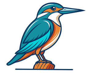 kingfisher icon on white background.