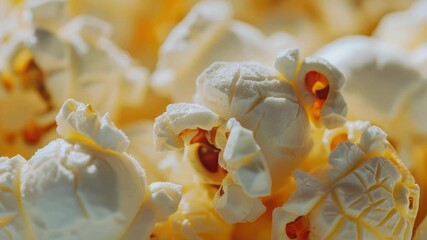 Close-up shot of popcorn kernels, ideal for food and snack related projects