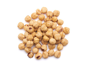 Hazelnut on a white background