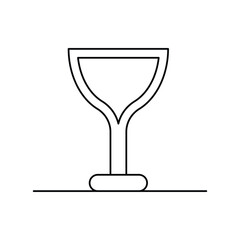 glass line icon with white background vector stock illustration
