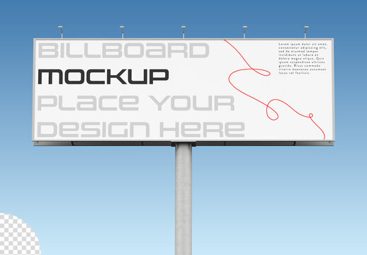 Billboard Urban Outdoor Advertising Mockup Isolated