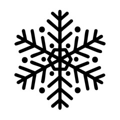 Obraz premium Abstract snowflake six pointed geometric shape against black dark background simple design element