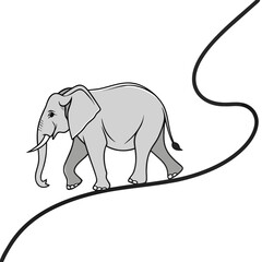 Obraz premium elephant vector illustration