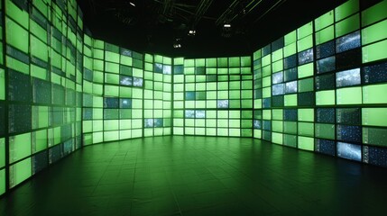 Green screens, data walls, studio