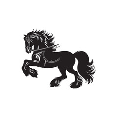 Royal Queens Land Show Ekka Silhouette Vector Illustration, Solid White Background.