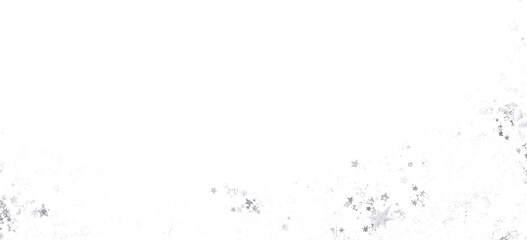 Obraz premium Elegant white background featuring a subtle scattering of silver stars, perfect for festive designs or minimalist backgrounds.