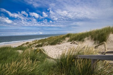 Sylt, Schlewig-Holstein, Nordsee, Weg zum Strand bei Kampen